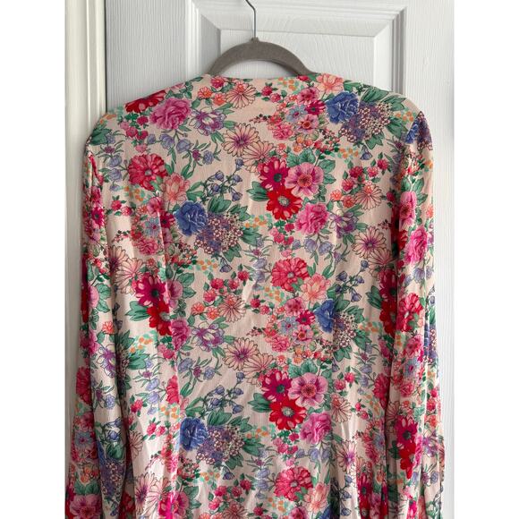 Favorite Daughter Barely Holding It Together Floral Long Sleeve Dress sz12 NWT - Picture 6 of 8